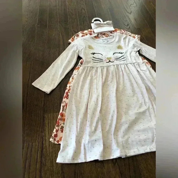 BlueBeri Boulevard Girl’s 5 3-piece set - 2 dresses/1 Headband - NWT!! - Picture 2 of 11